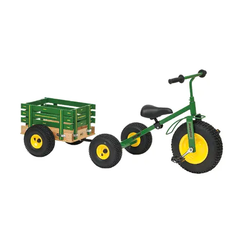 (Green) Speedway Heavy Duty Tricycle W/ Cart Wagon 1