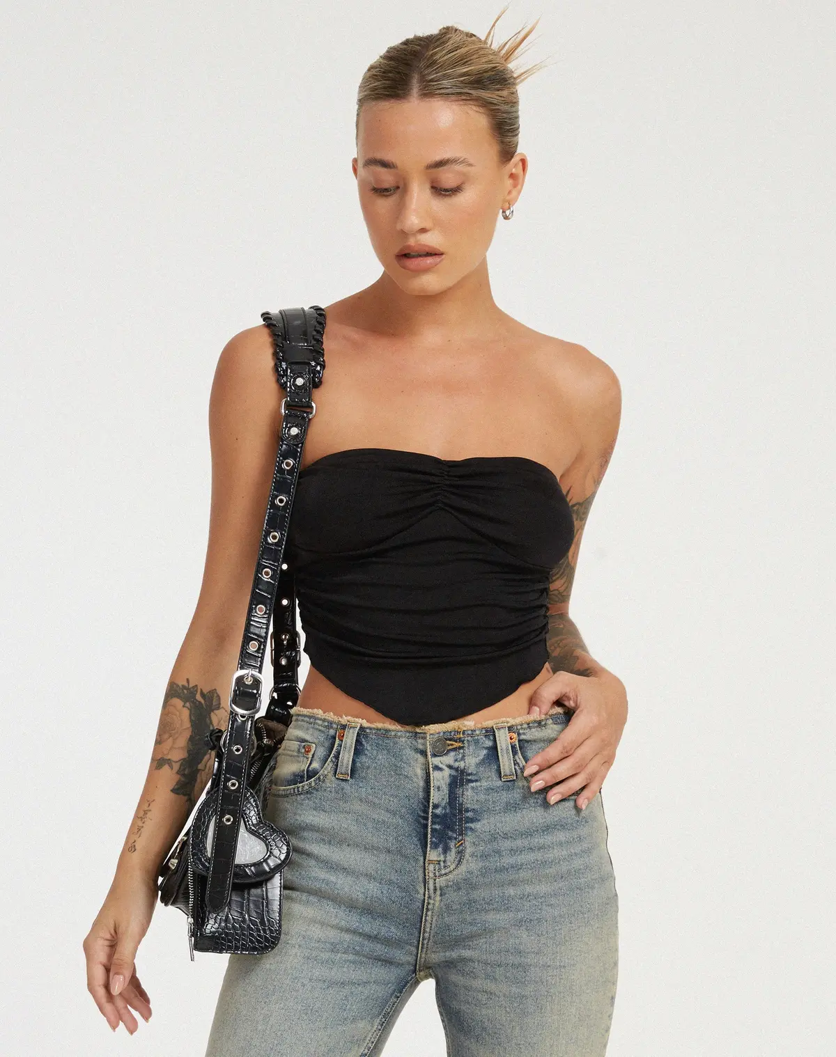 Hankru Bandeau Top In Black 1