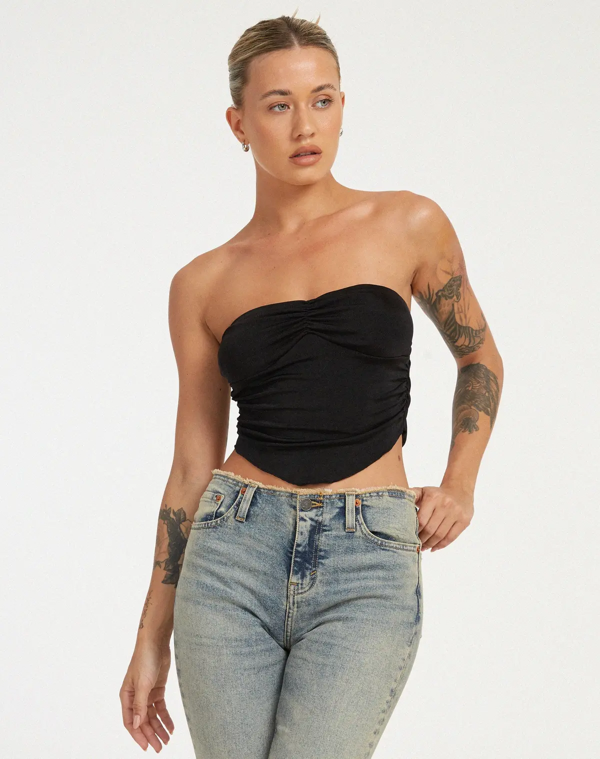 Hankru Bandeau Top In Black 4