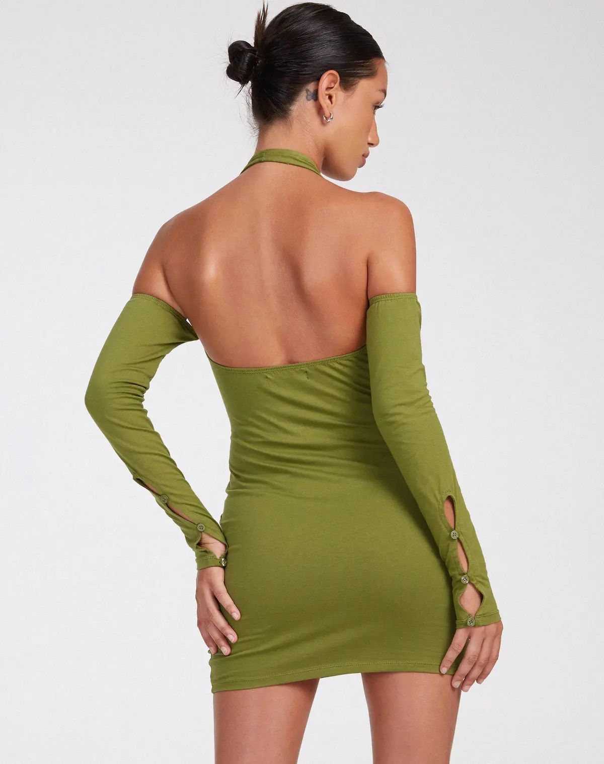 Hojay Mini Dress In Khaki 2