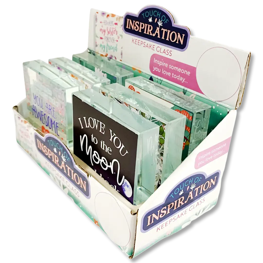 Inspirational Glass Keepsake - 6 Pieces Per Retail Ready Display 23574 1