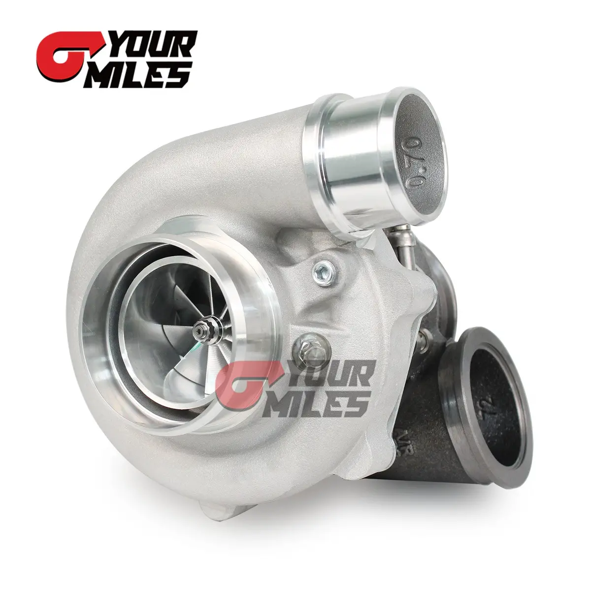 Yourmiles S25-550 Dual Ball Bearing Point Milled Comp. Wheel Non-Wastegate Turbocharger 0.72 A/R Vband Th 1