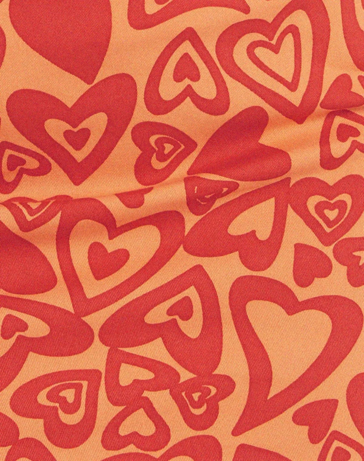 Ima Mini Skirt In Retro Heart Orange 5
