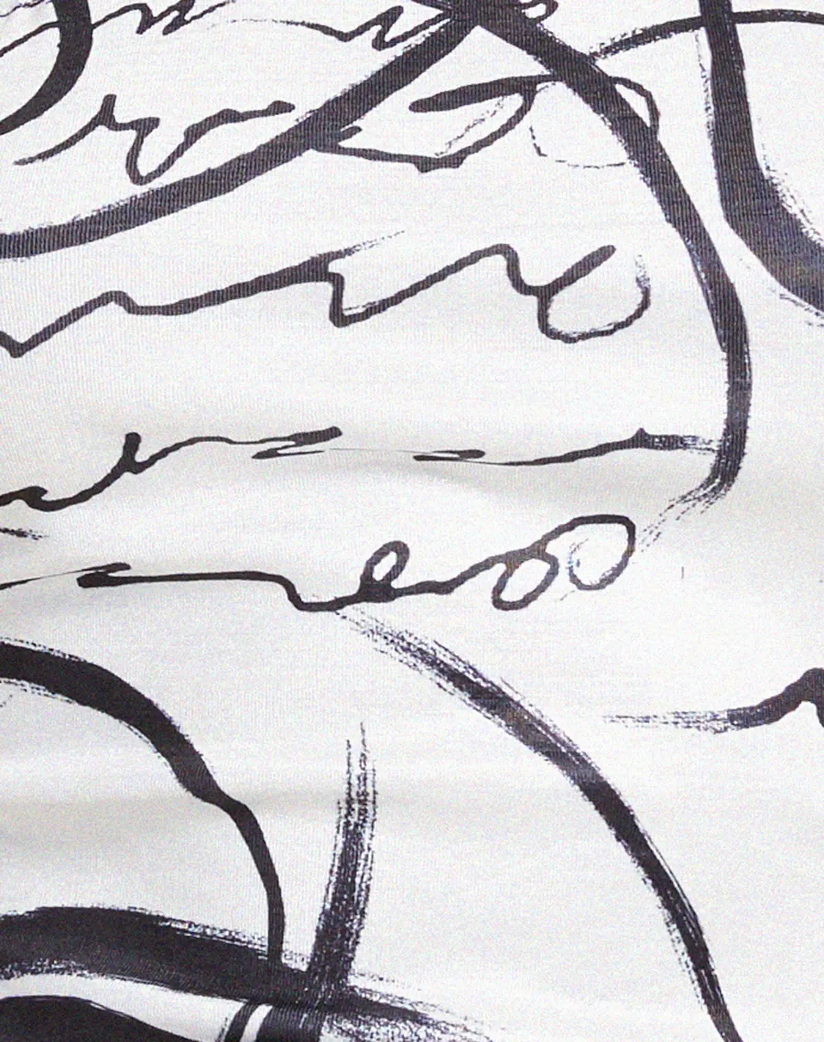 Irvana Bandeau Top In Mono Doodle Black And White 5