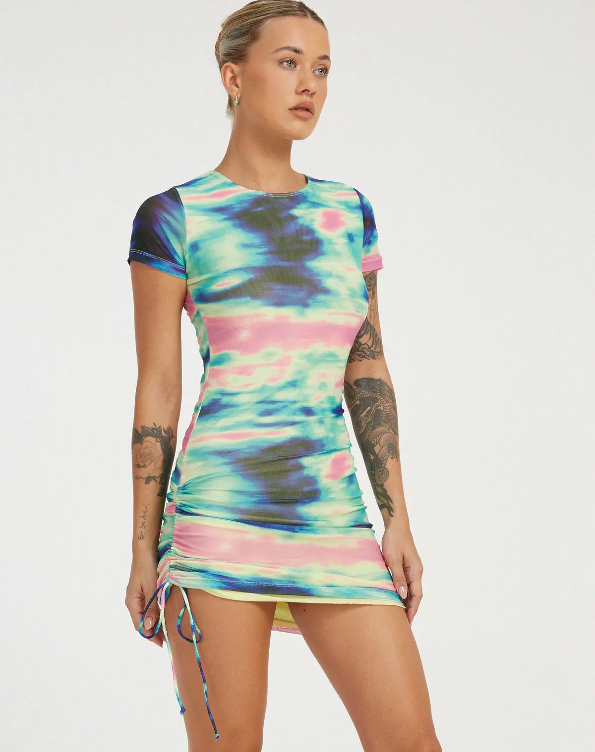 Julep Mini Dress In Multi Blur Orb Navy 1