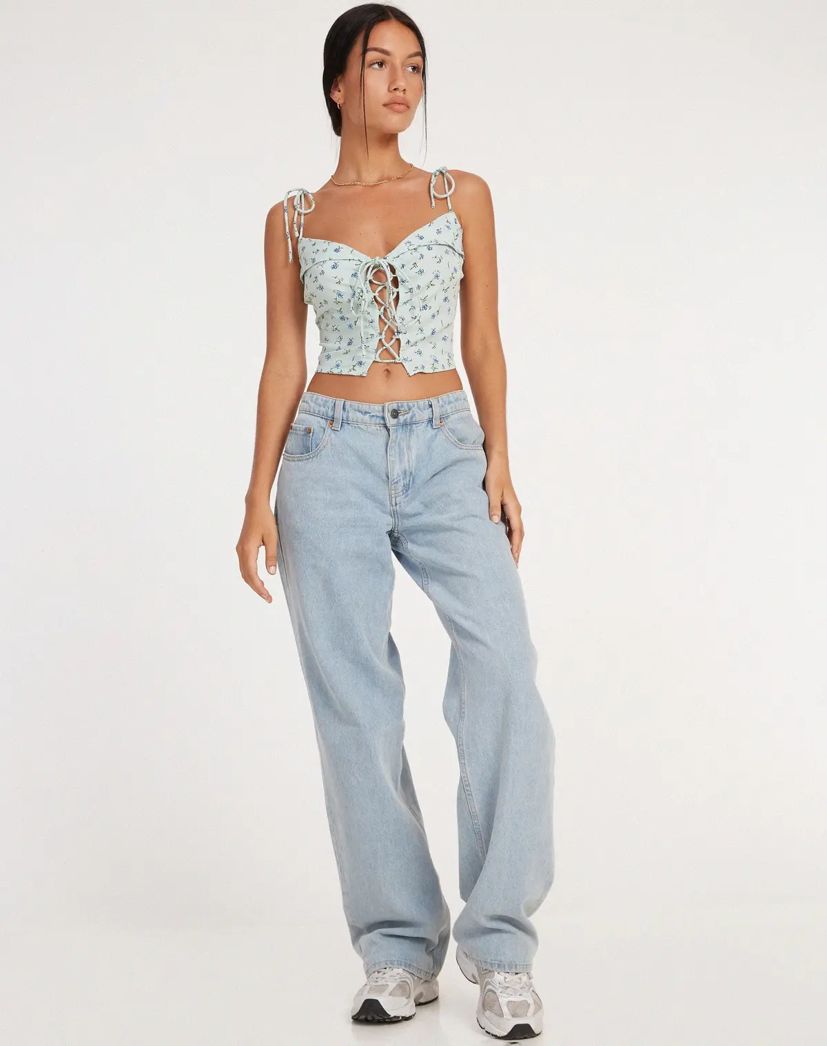 Kali Cami Top In Pretty Petal Green 3