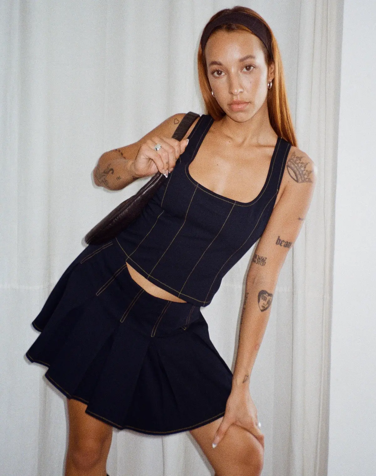 Kayaso Corset Top In Navy 1