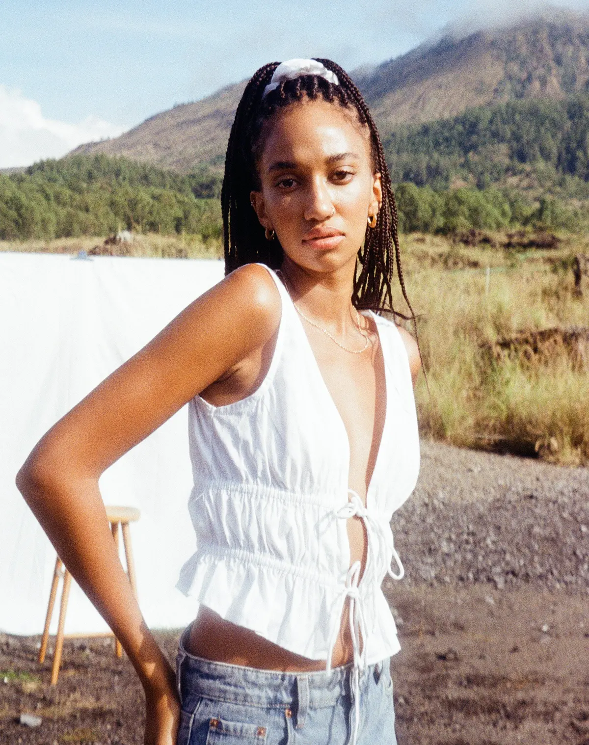 Kayson Crop Top In White 1