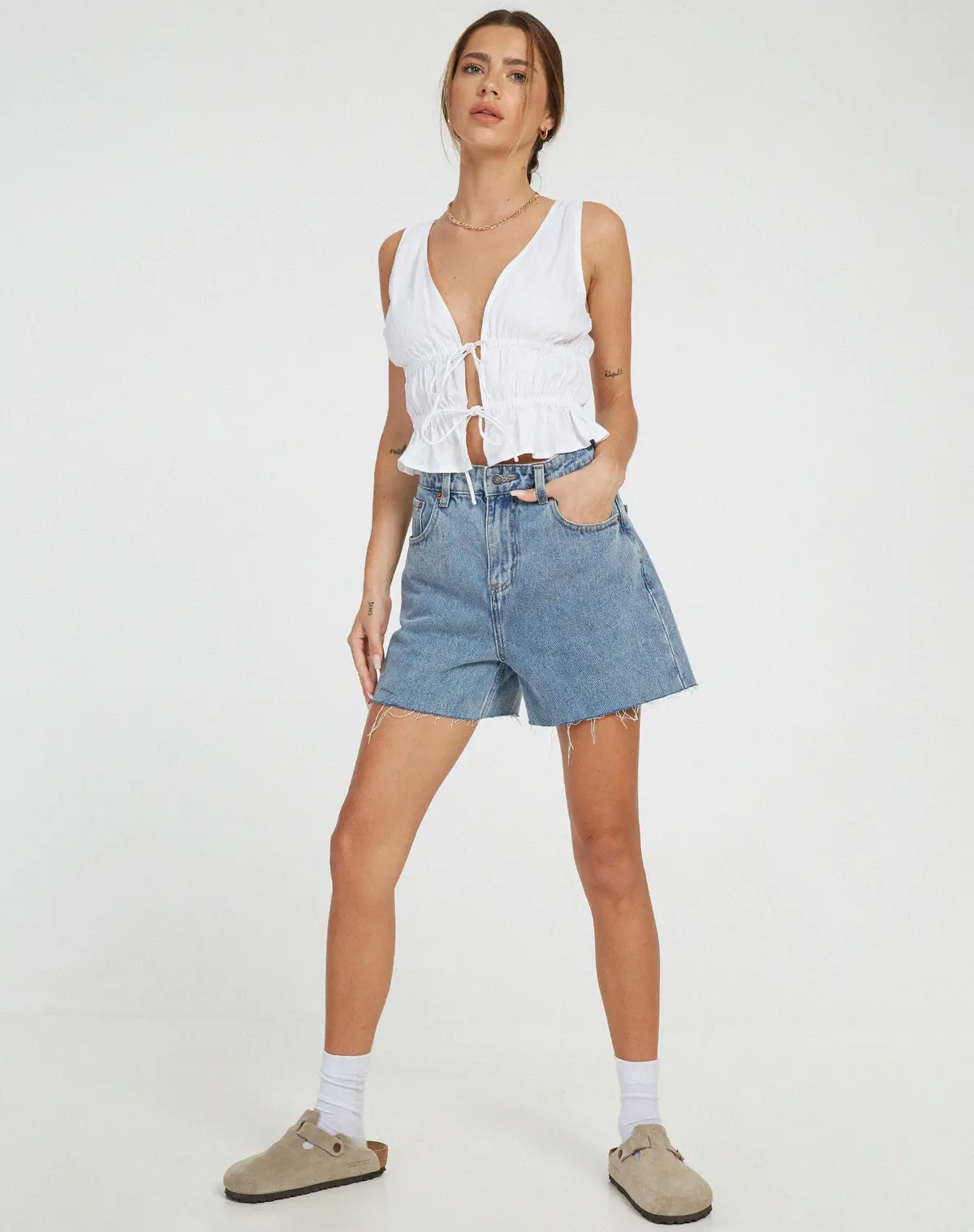 Kayson Crop Top In White 5