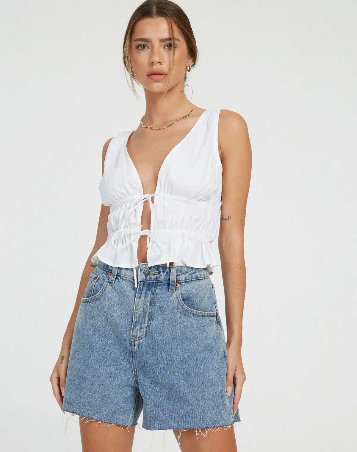 Kayson Crop Top In White 3