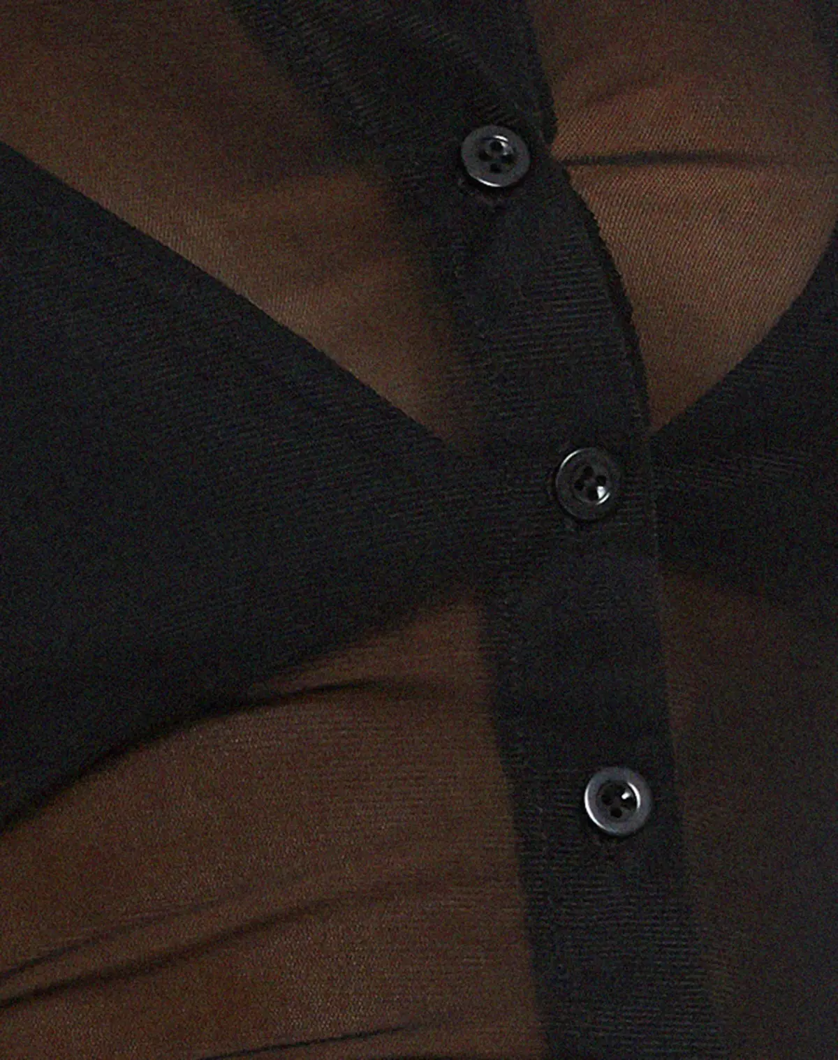 Kelly Cropped Shirt In Mesh Black 5