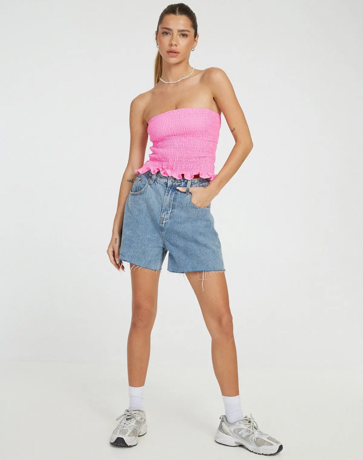 Kiyo Bandeau Top In Bubblegum 3