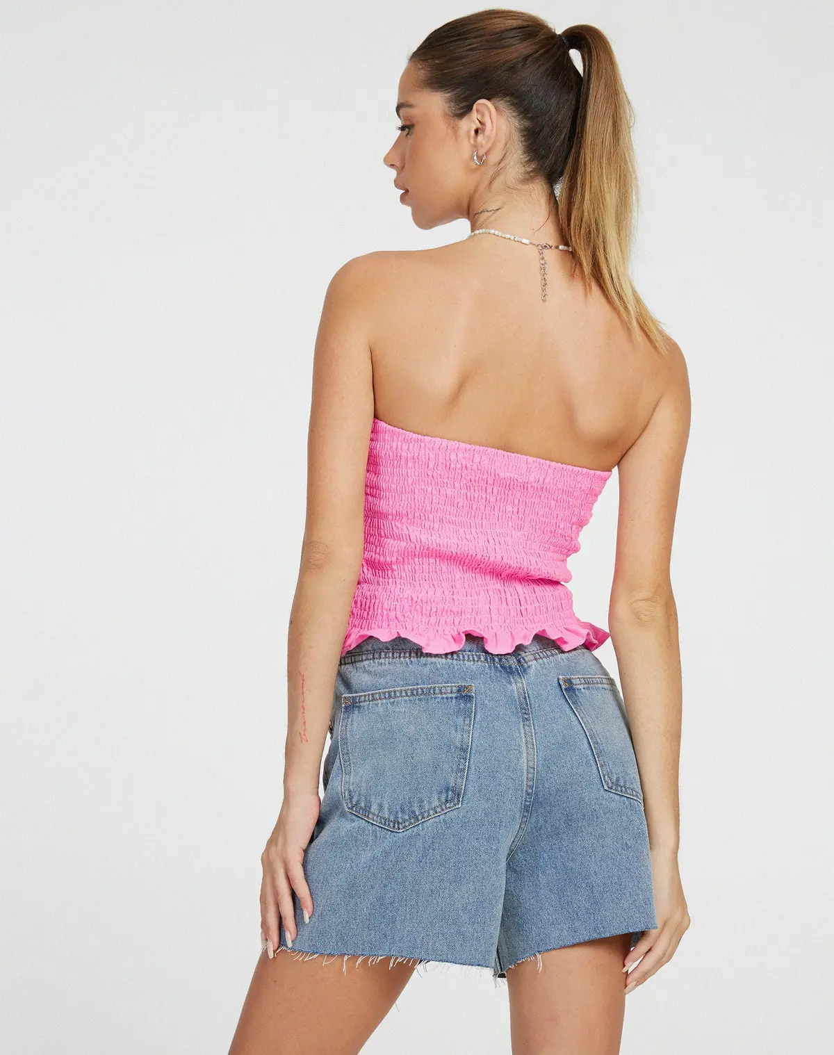 Kiyo Bandeau Top In Bubblegum 2
