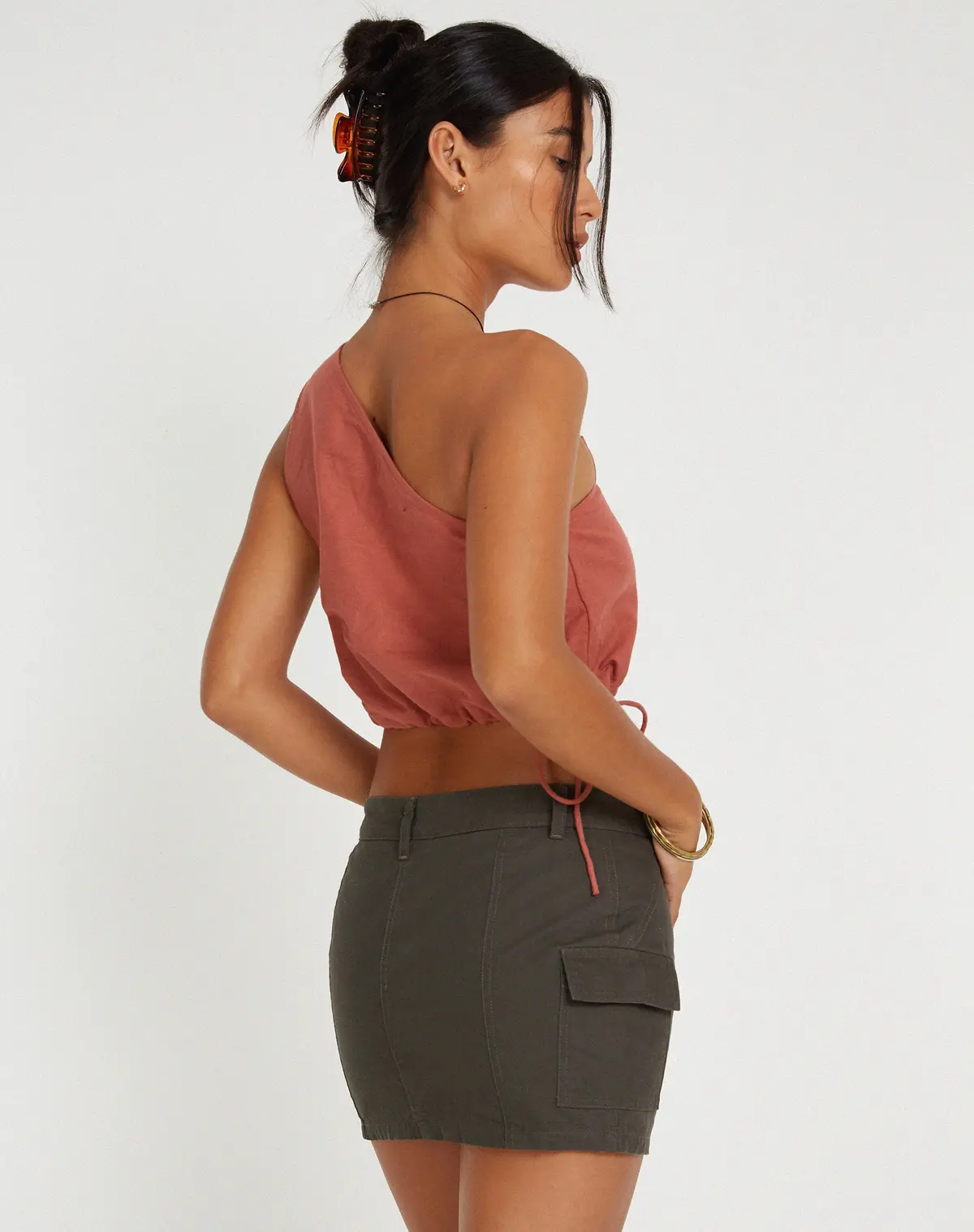 Klavia Crop Top In Cedar Wood 2