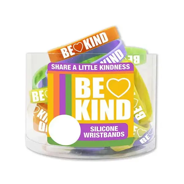 Silicone Bracelet Be Kind Wristband - 24 Pieces Per Display Kp4171 1