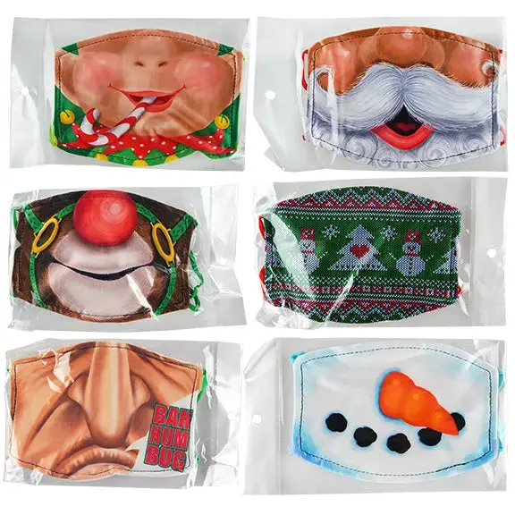 Christmas Printed Mask - 24 Pieces Per Retail Ready Display Kp4174 2