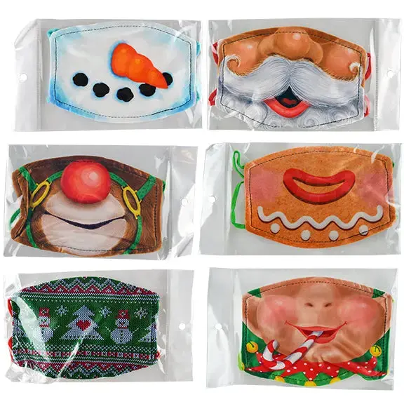 Christmas Printed Mask - 24 Pieces Per Retail Ready Display Kp4181 2