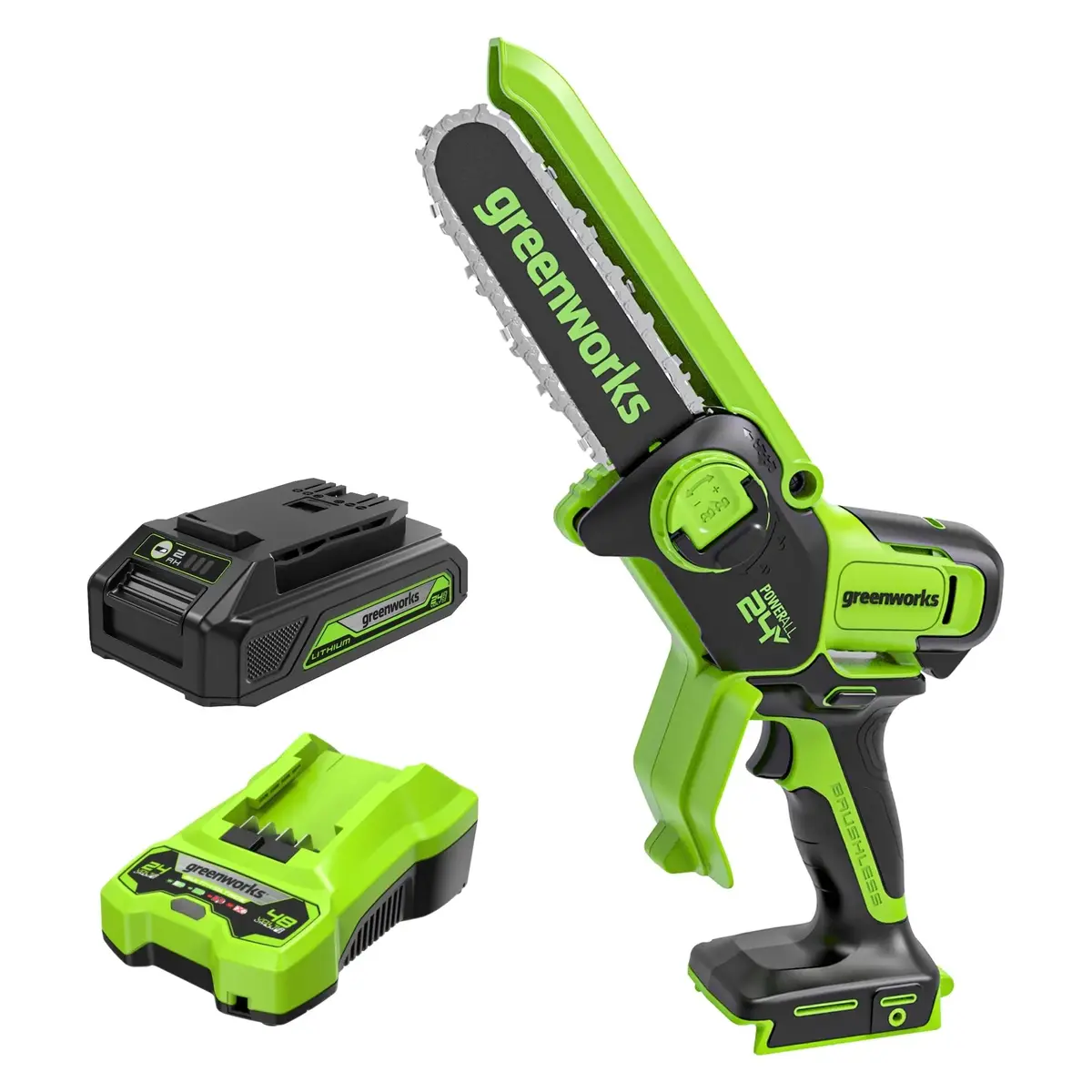 24V 6" Brushless Pruner Saw, 2.0Ah Battery And Charger Included 1