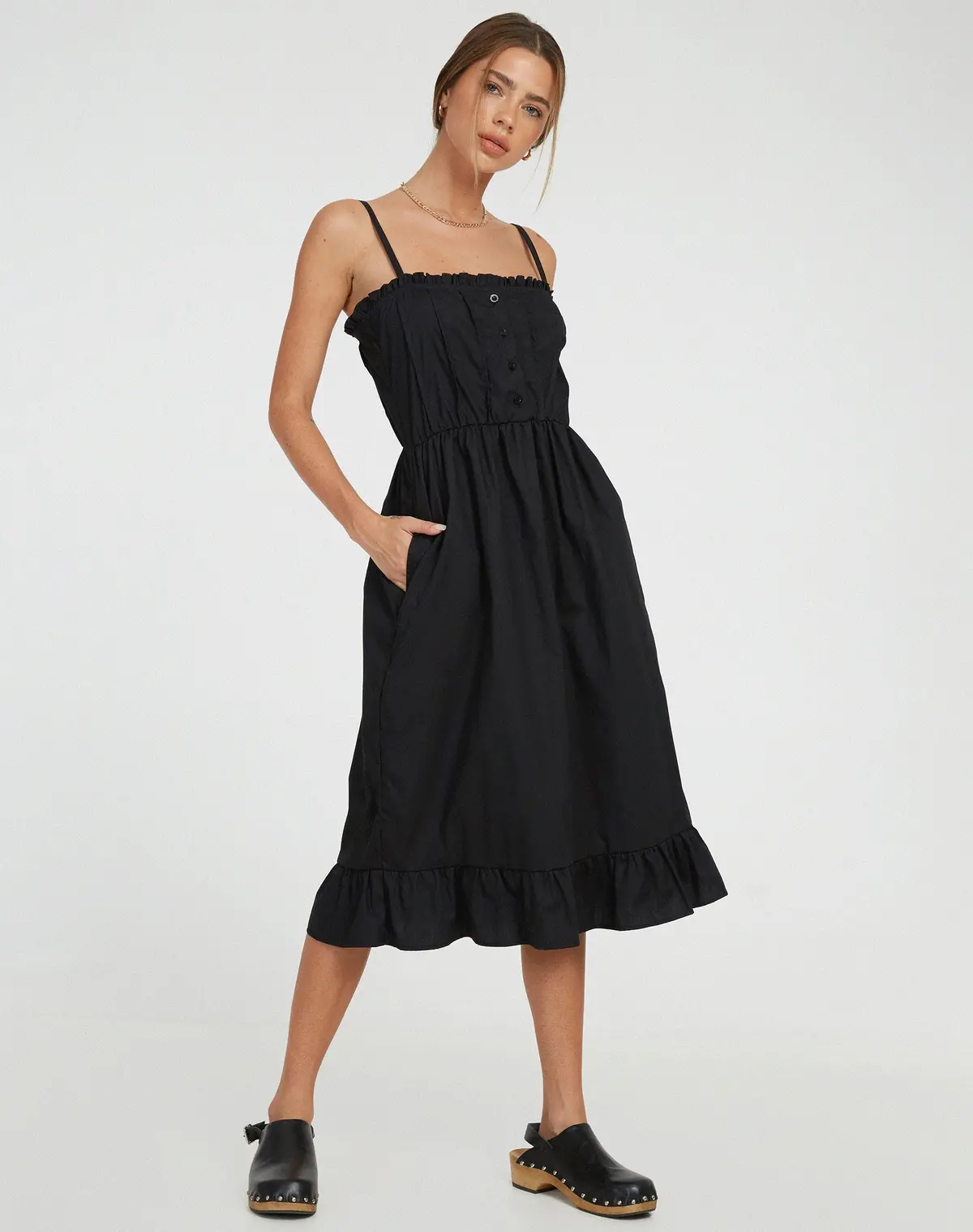 Lennox Midi Dress In Black 1