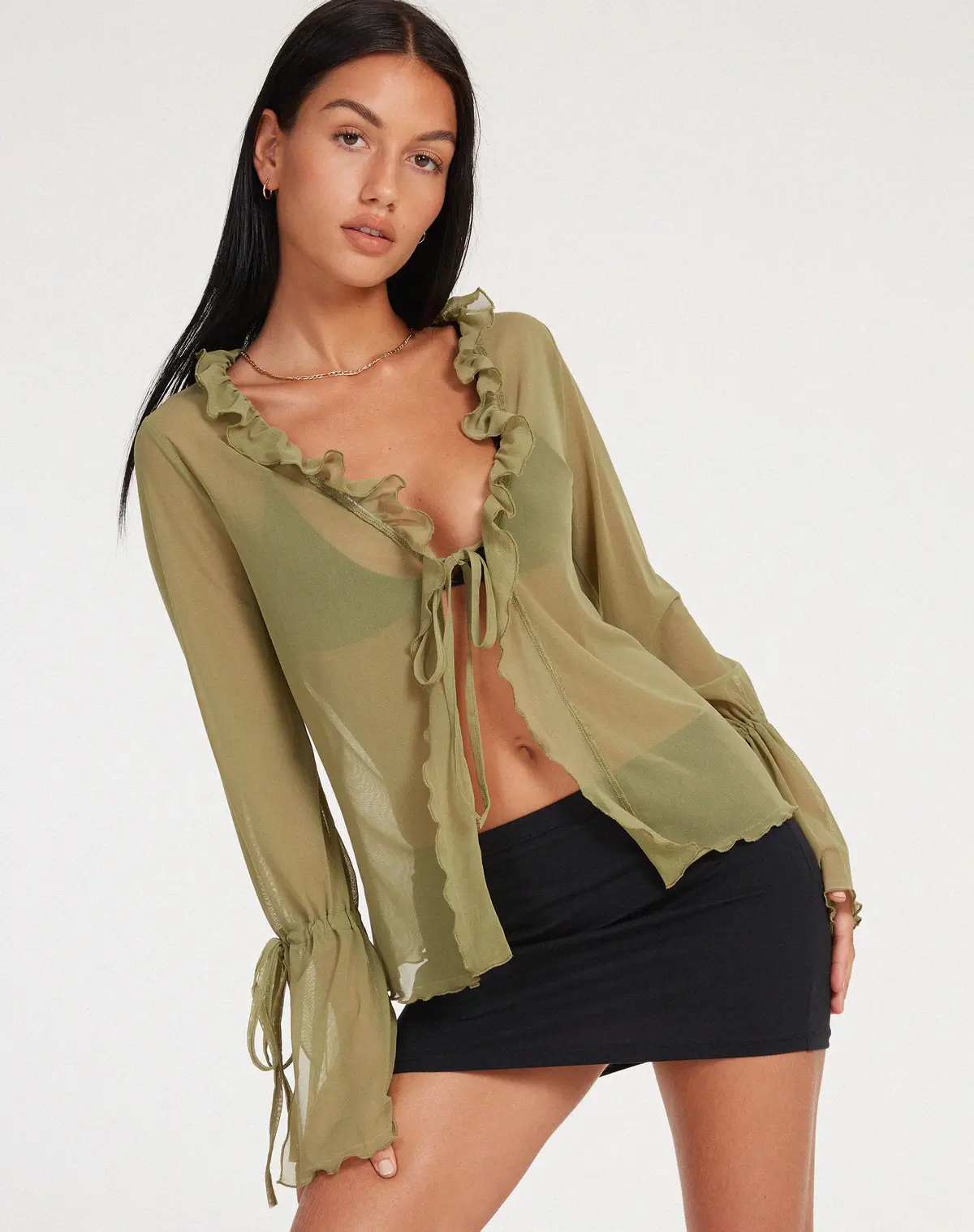 Leonita Cardi In Mesh Olive 1
