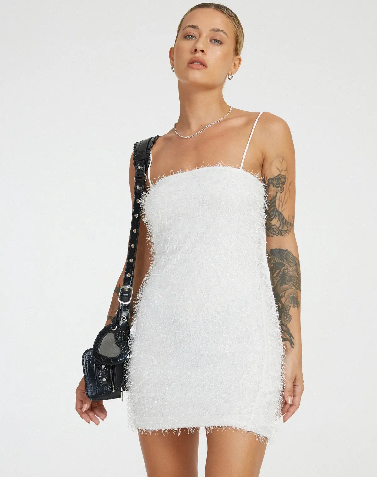 Levaria Mini Dress In White 1