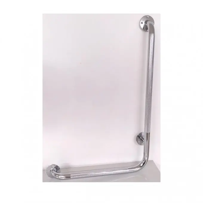 90 Degree - Knurled Grab Bar - Chrome 2