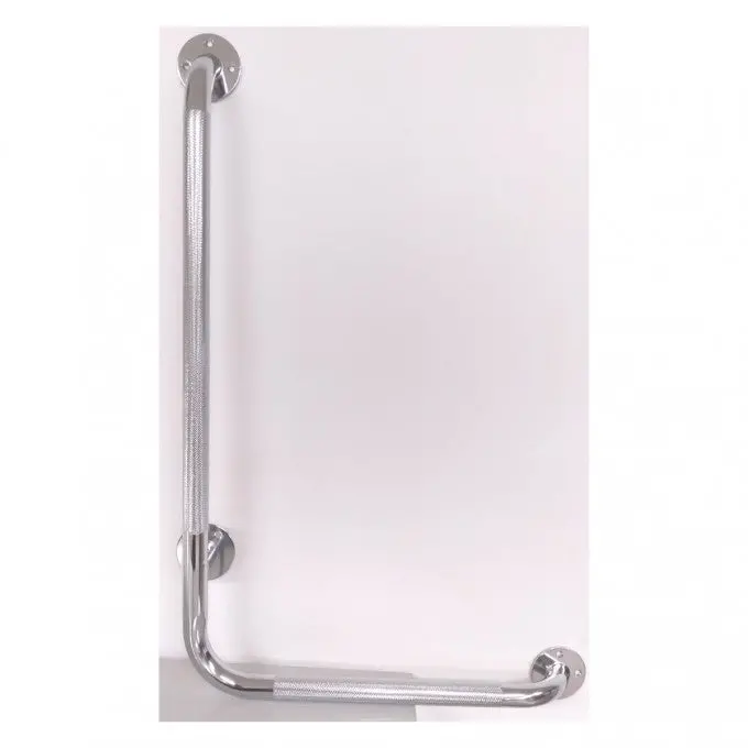 90 Degree - Knurled Grab Bar - Chrome 2