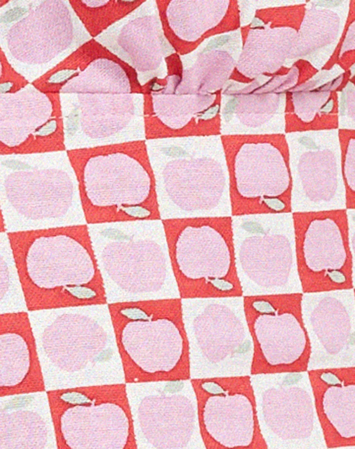 Nanda Crop Top In Apple Check Blush Red 6