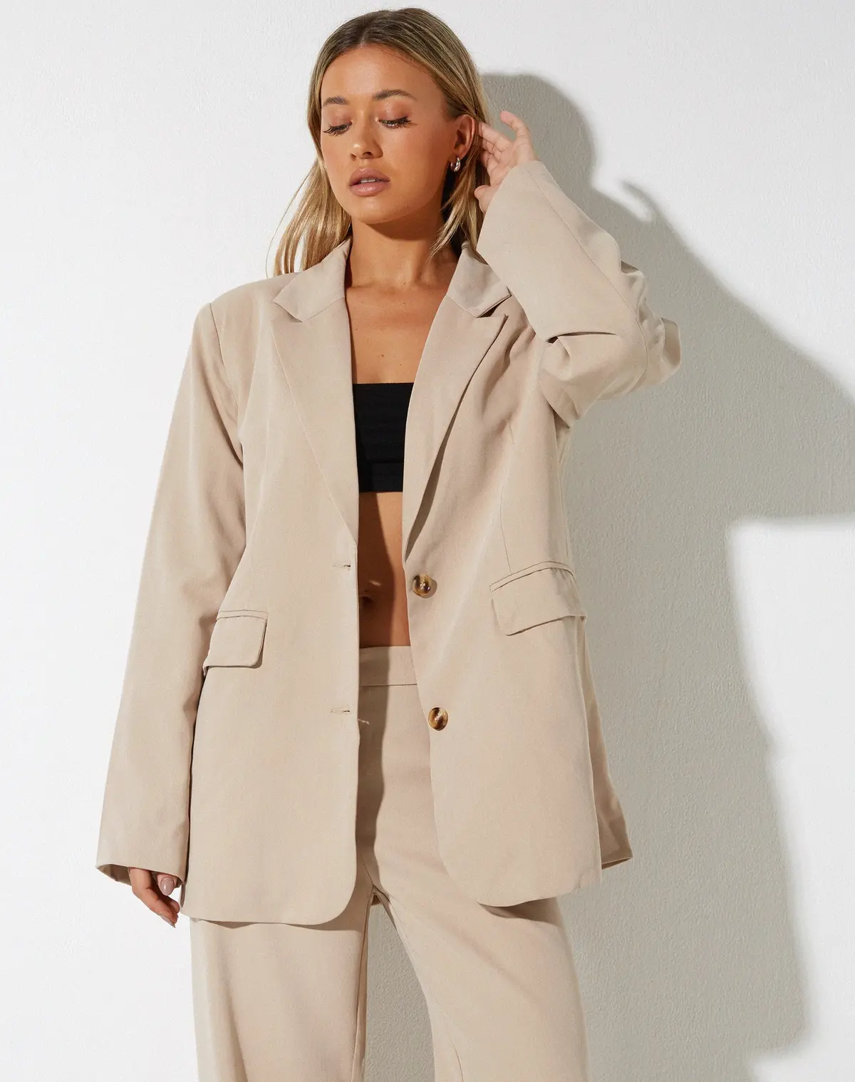 Malva Blazer In Soft Tailoring Beige 1