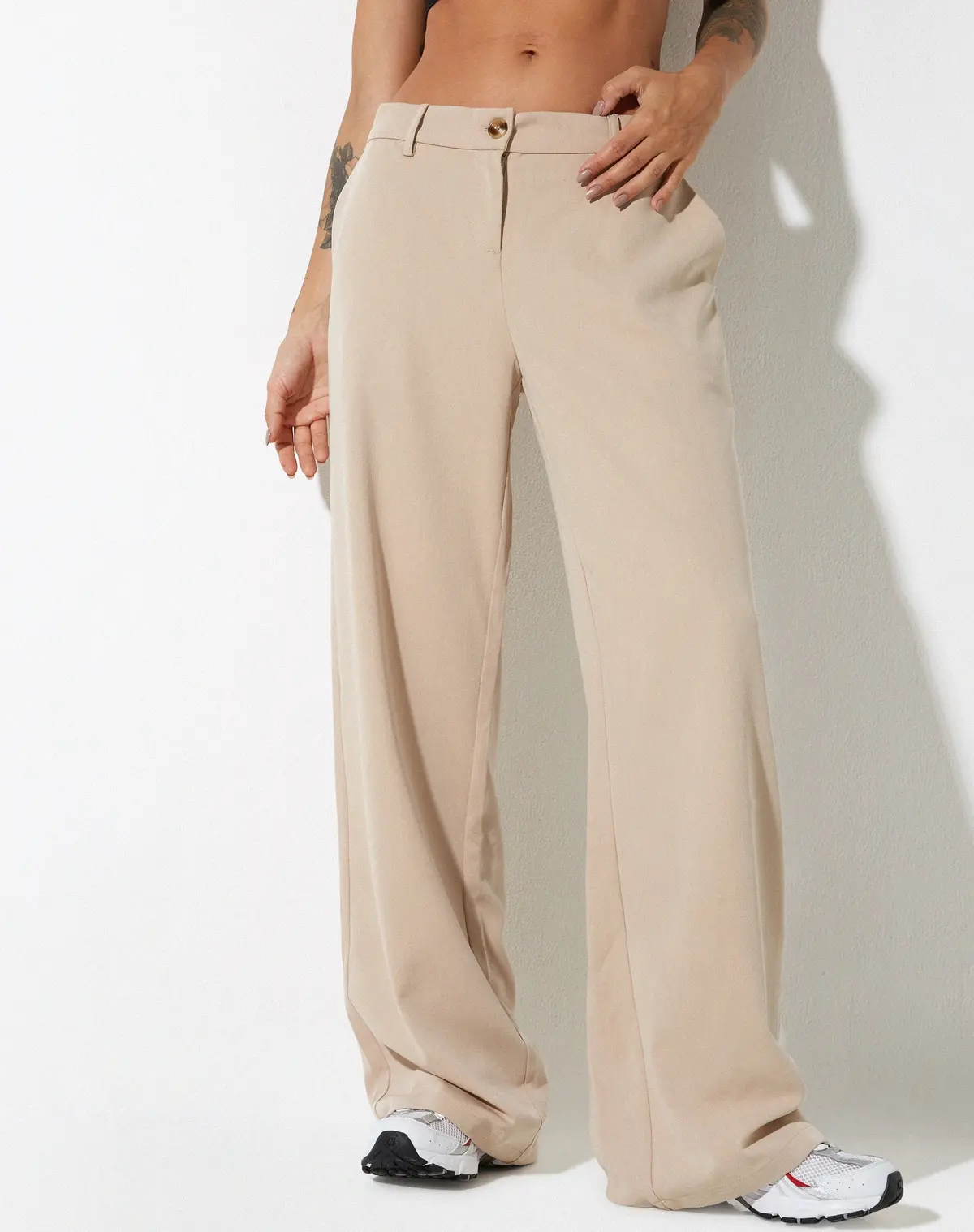 Abena Trouser In Soft Tailoring Beige 1