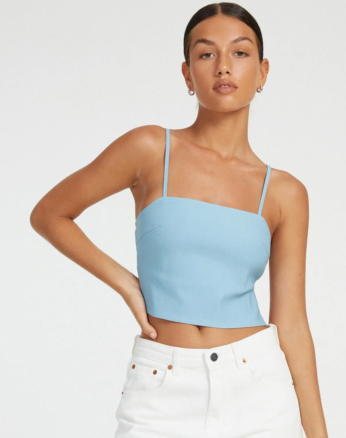 Merita Crop Top In Light Blue 1