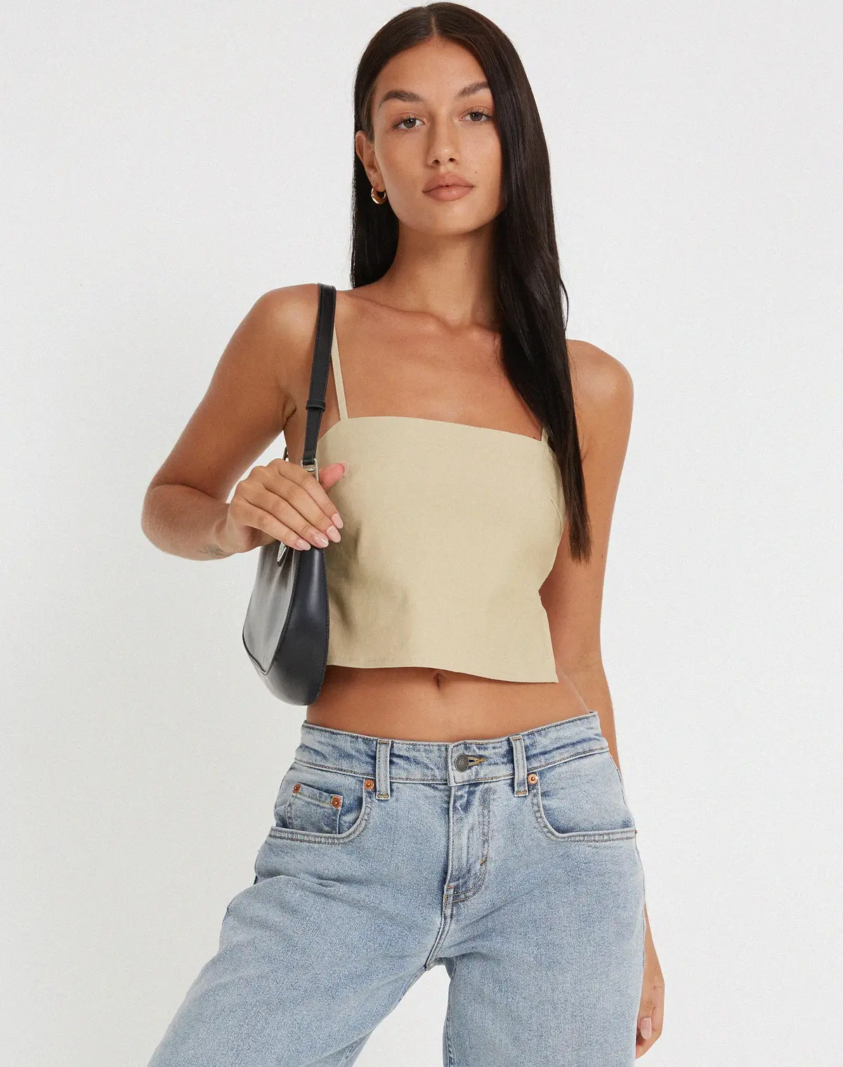 Merita Crop Top In Ecru 1