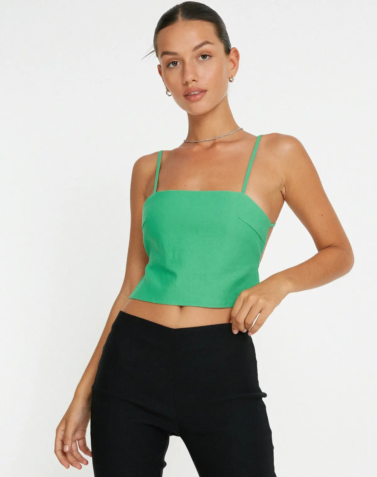 Merita Crop Top In Green 1