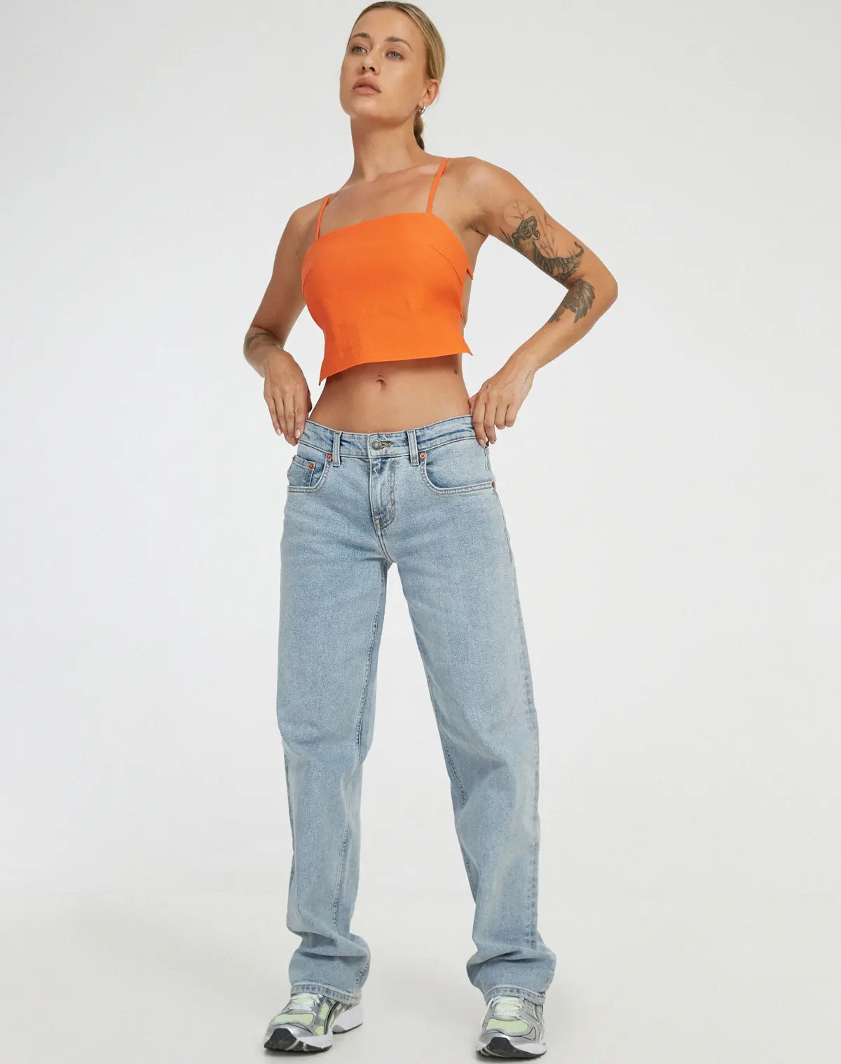 Merita Crop Top In Orange 3
