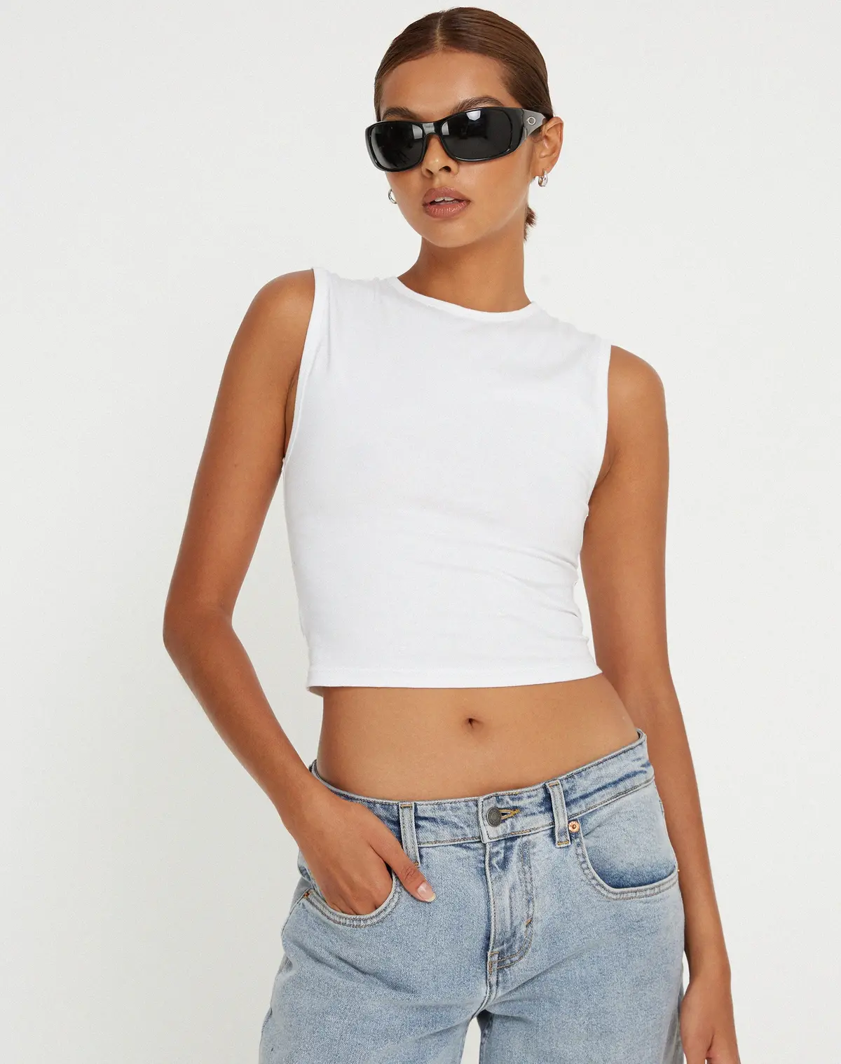 Monlo Vest Top In White 1