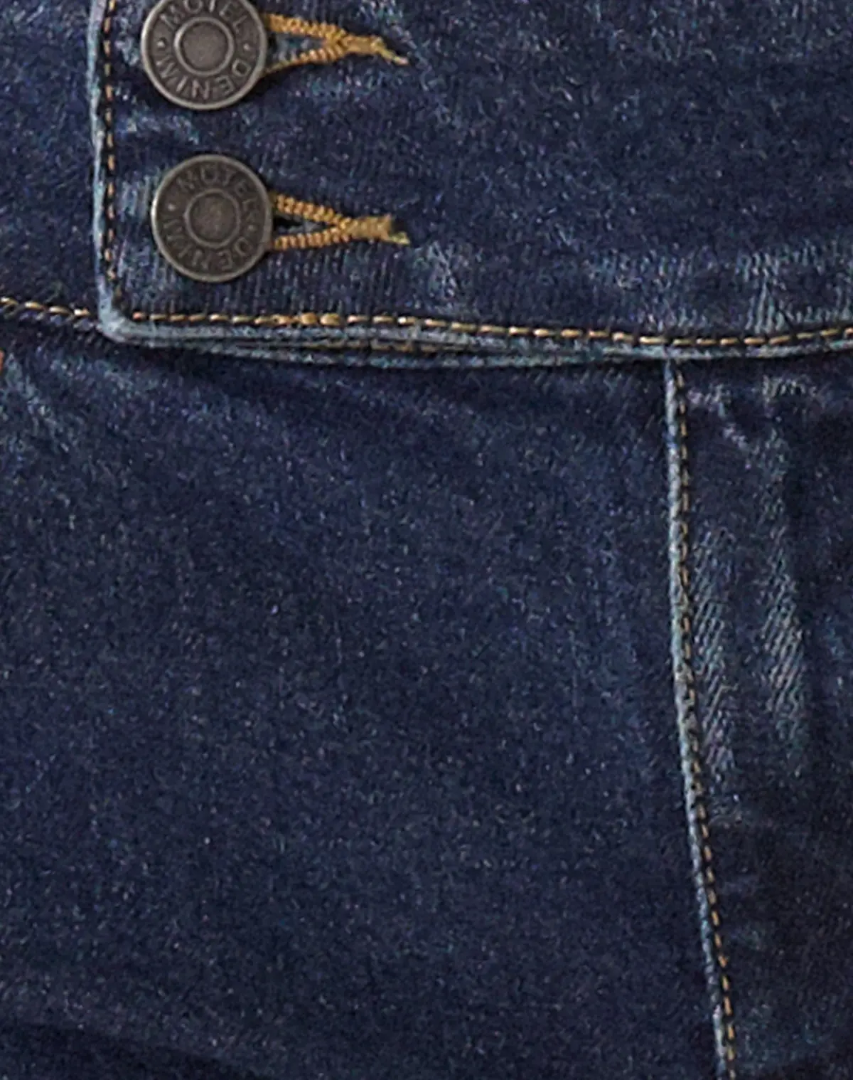 Motel X Olivia Neill Low Rise Bootleg Jeans In Dark Vintage Wash 7