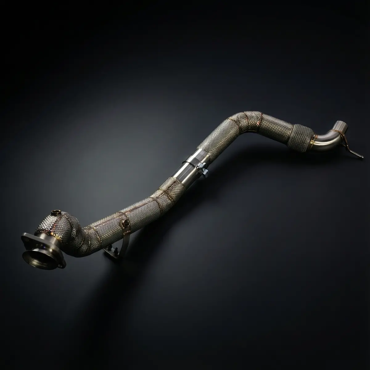 Ford Mustang Ecoboost 2015+ 2.3T Catless Downpipe With Heat Shield | Ame Motorsport 1