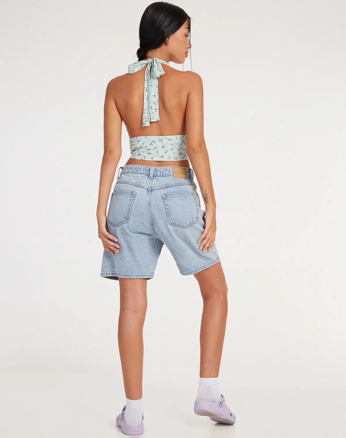 Nanda Crop Top In Pretty Petal Green 5