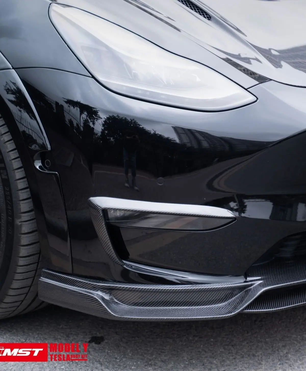 Cmst Carbon Fiber Upper Valences Ver.1 For Tesla Model Y 1