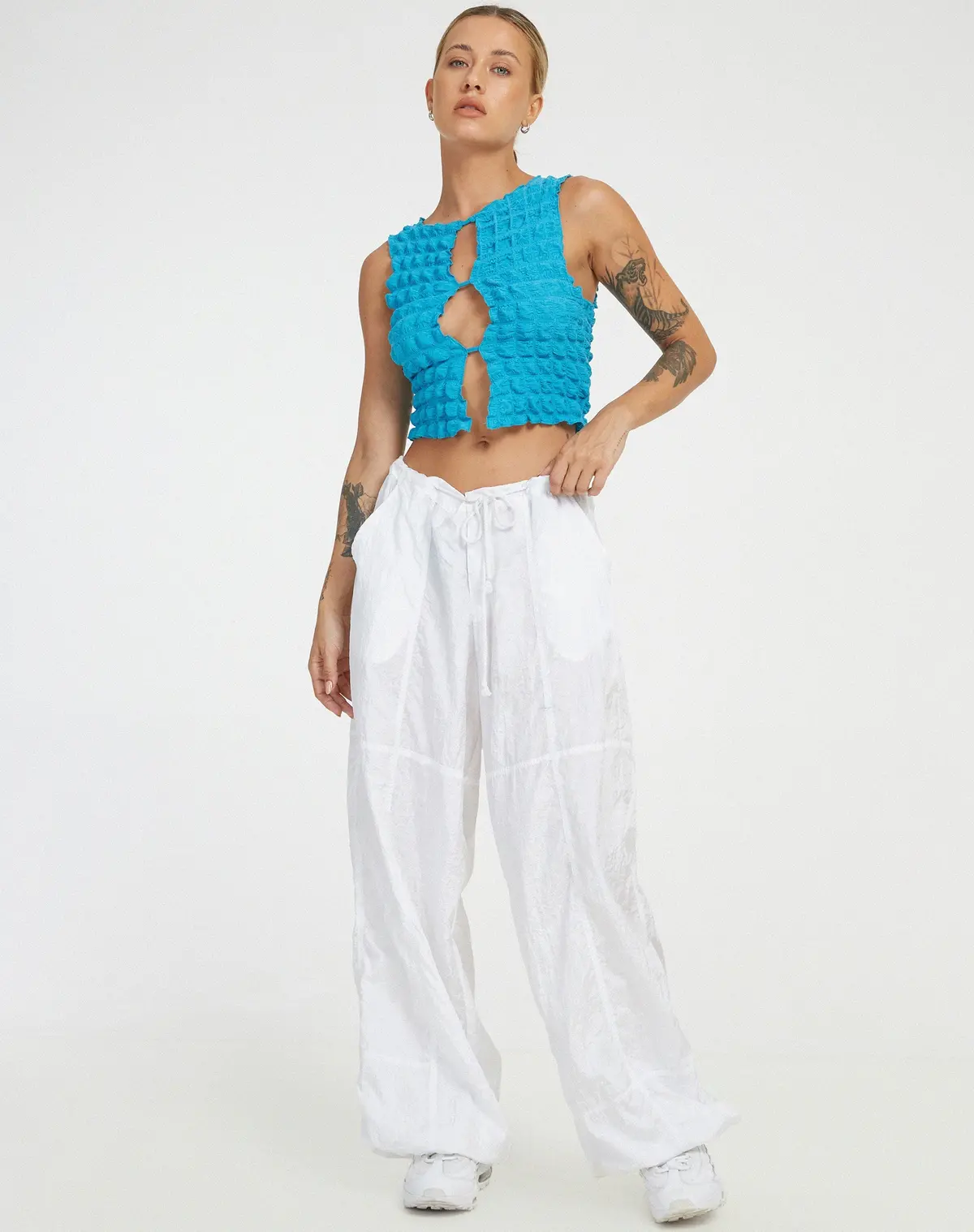 Nolan Crop Top In Blue 1