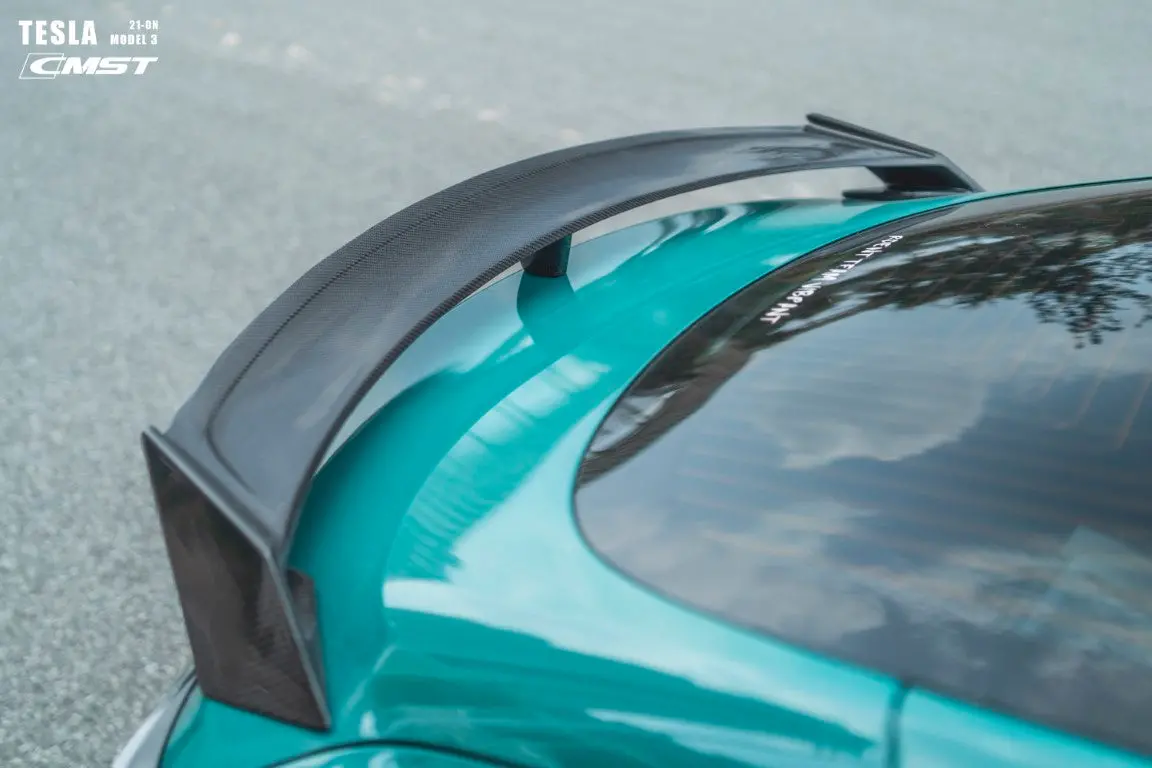 New Release!!! Cmst Tesla Model 3 Carbon Fiber Rear Spoiler Wing Ver.5 1
