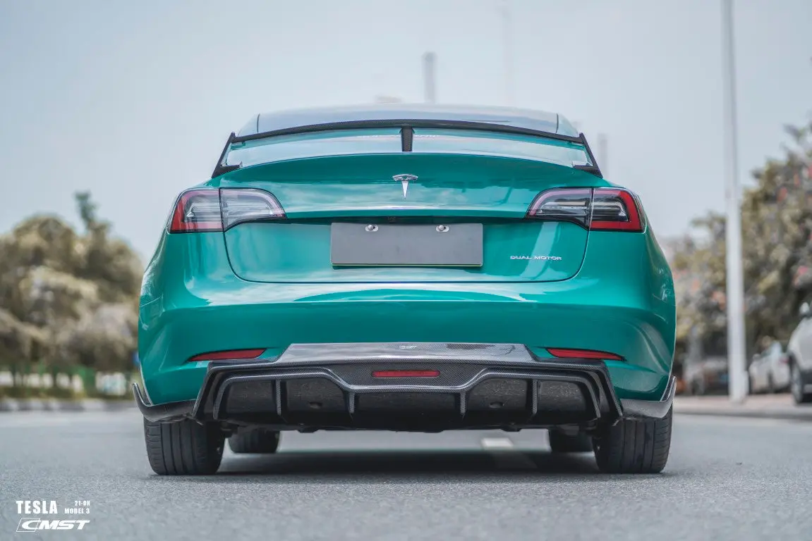 New Release!!! Cmst Tesla Model 3 Carbon Fiber Rear Diffuser Ver.5 5