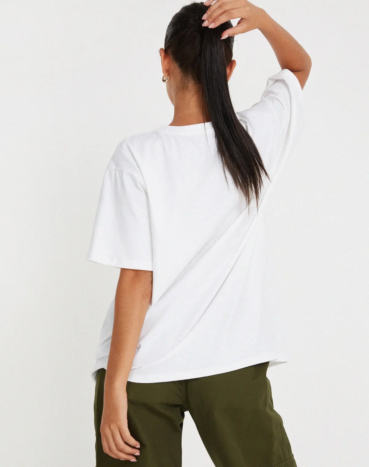 Oversize Basic Tee In White Motel Angel 2
