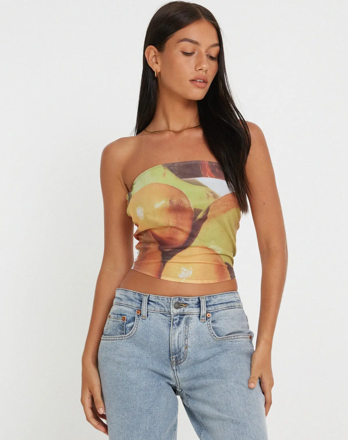 Peggy Bandeau Top In Fruit Photoprint 3