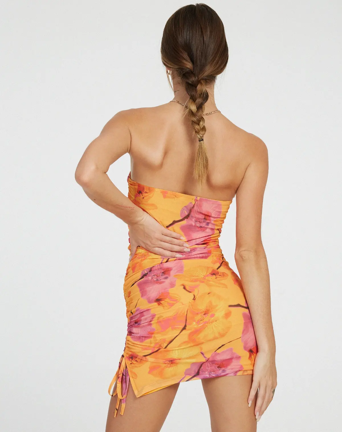 Maren Bodycon Dress In Blurred Orchid Peach 4