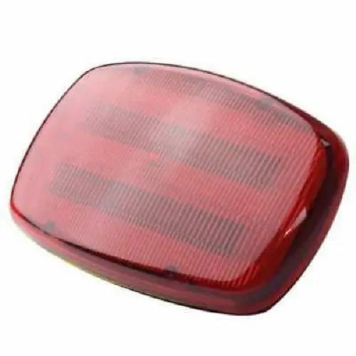 Portable Red Safety Flasher 6" X 4" Battery Operated W/ Magnetic Base 1