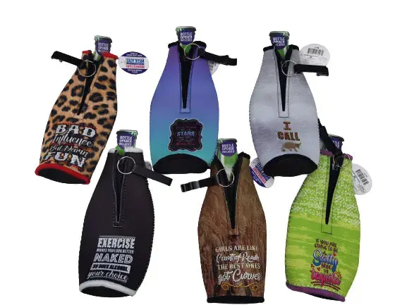 Neoprene Rhinestone Bottle Suit Cooler - 6 Per Retail Ready Display 23127 2