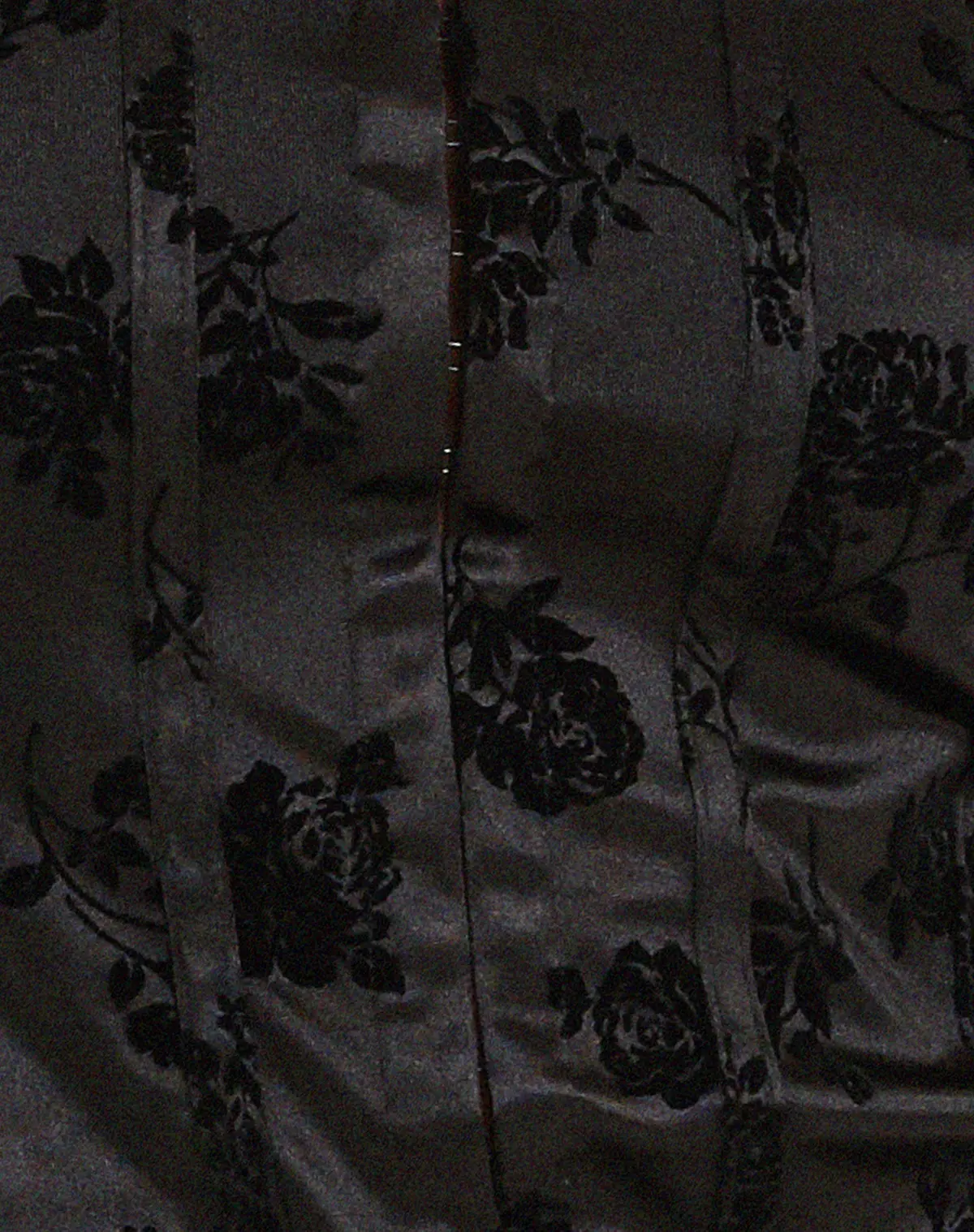 Ello Corset Top In Black Rose Flock 5