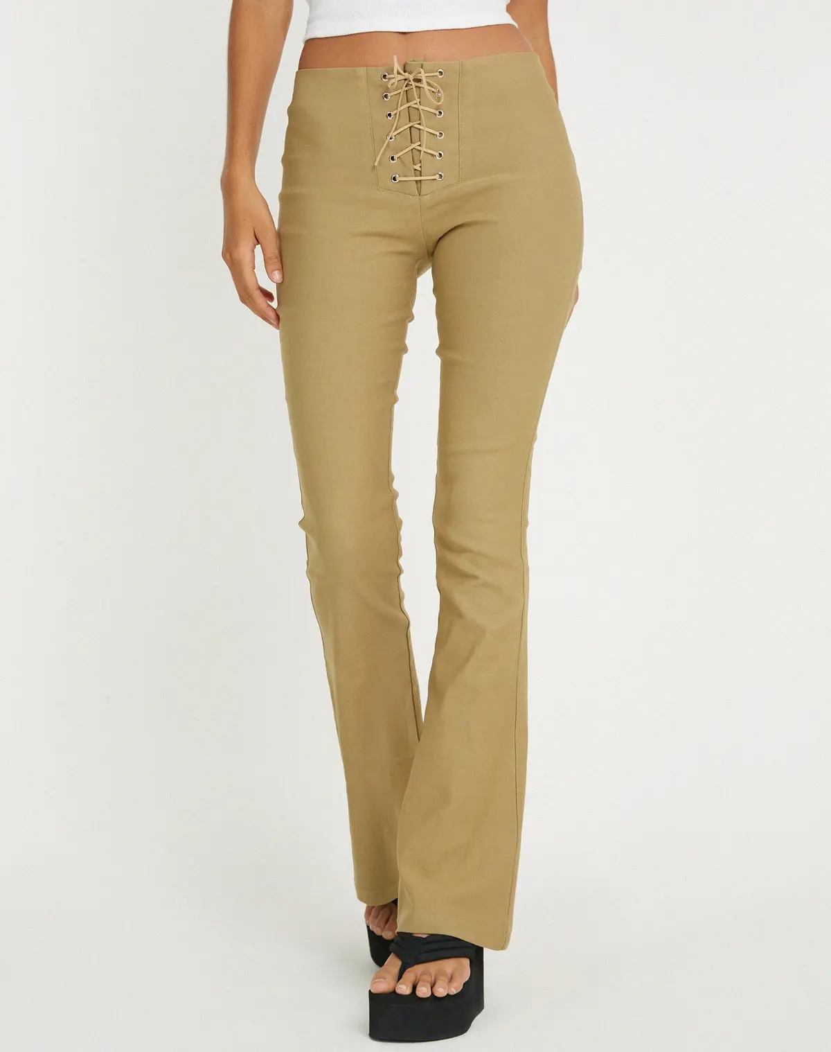 Joyo Flare Trouser In Sand 1