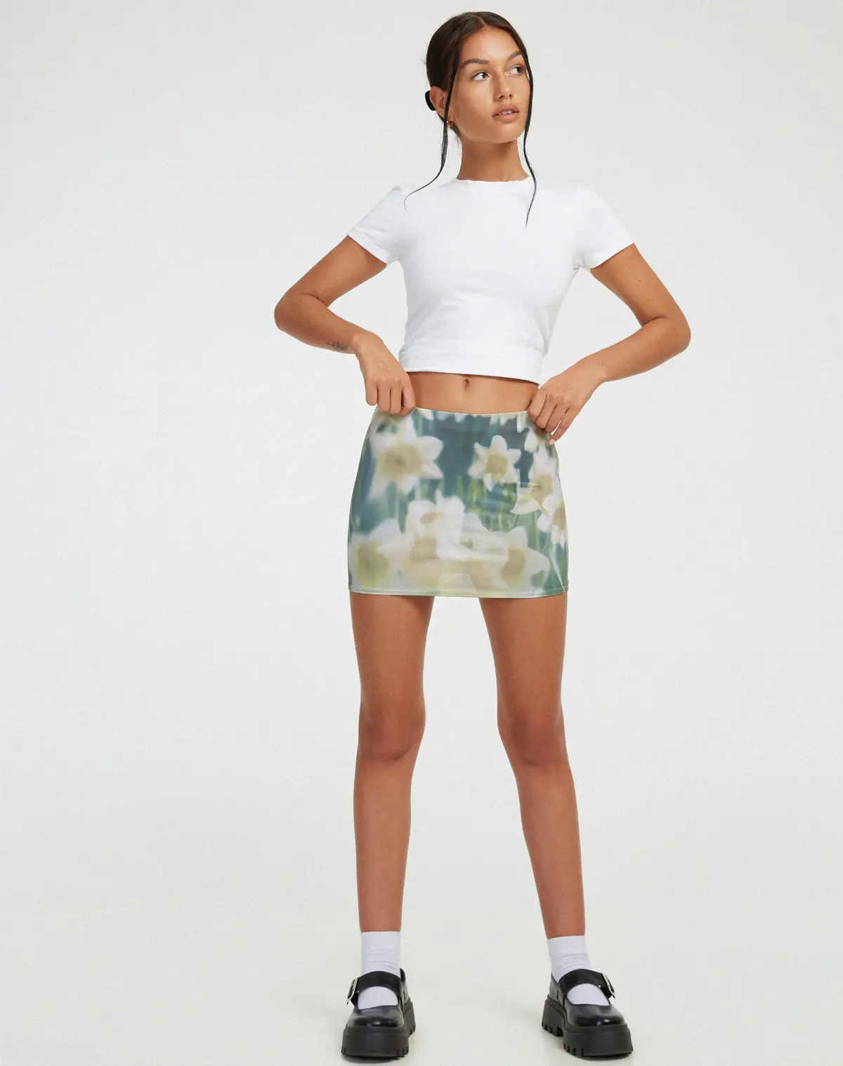 Kinan Mini Skirt In Digi Flower 3